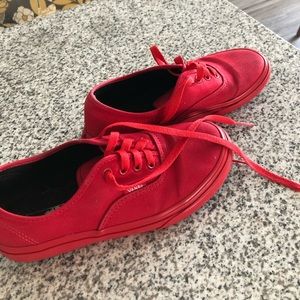 Kids Sz 3 Women’s Sz 6 Red Lowtop Vans Used